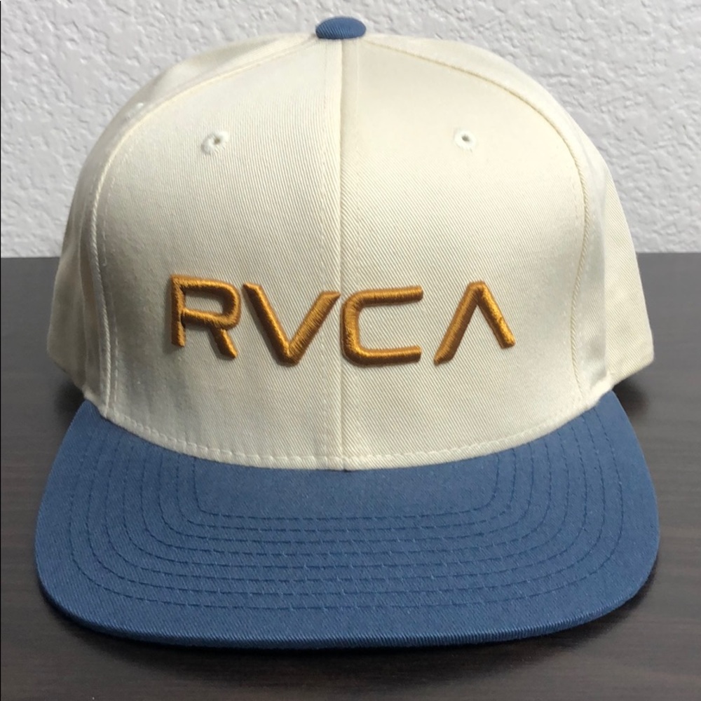 RVCA Snapback Cream/Slate Blue